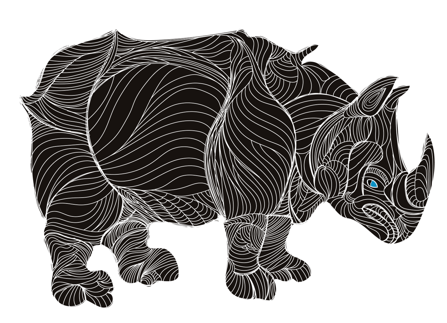 The Indomitable Rhino- Pack of 3 - Emblem of the Wild Sticker