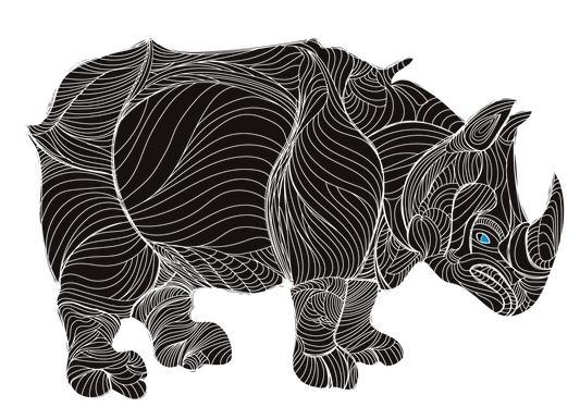 The Indomitable Rhino- Pack of 3 - Emblem of the Wild Sticker